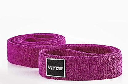 Vitos Fitness Polyester V-Power Band | Allergy Prevention Snap Proof Pull Up Assist Heavy Duty Resistance Mobility Lifting Perfect Body Stretching Training