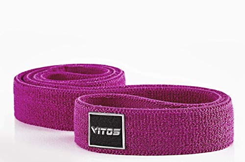 Vitos Fitness Polyester V-Power Band | Allergy Prevention Snap Proof Pull Up Assist Heavy Duty Resistance Mobility Lifting Perfect Body Stretching Training