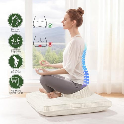 Meditation Cushion, 32x32inch Meditation Floor Pillow for Adults