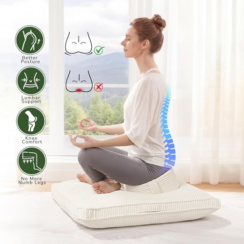Meditation Cushion, 32x32inch Meditation Floor Pillow for Adults