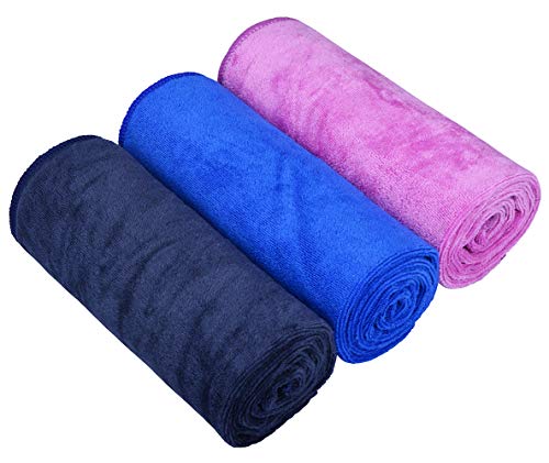 HOPESHIN Gyms Yoga Towels - Absorbent Microfiber Workout Towels for Men & Women, Soft, Fast Drying 3 Pack, 16x32 Inch