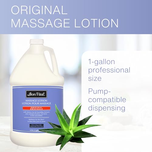 Bon Vital Original Massage Lotion, 1 Gallon Pail, Non-Greasy, Dry Skin - size: 1 Gallon