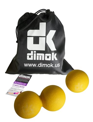 Massage Balls Myofascial Release Pressure Trigger Point Therapy Feet Back Neck Roller Deep Tissue Massage Tools- Peanut Spiky Double Single Lacrosse Ball - color: Yellow, size: combo