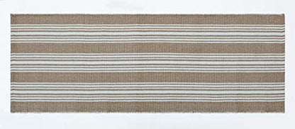Hand Woven 100% Cotton Yoga Mat- Thick Handloom Made in India- for Gym Floor Exercise - Runner for Bedroom - color: Beige