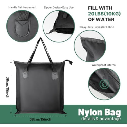 4 PCS Heavy Duty Sandbag Weight Set with 2 Waterproof Sandbags | & 2 Water Weight Bags for Photography Backdrop Stand, Tripod Weight, Tents, Tripod Wate Bag - size: 4 PCS
