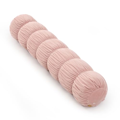 Pat. Pend. Small Body Pillow for Adults, 39 Inch, Soft Pastel Pink | Long bolster pillow for side sleepers with a removable, washable soft velvet cover; cylinder design for sofa and leg support - color: Soft Pastel Pink, size: 39"x 7.87"