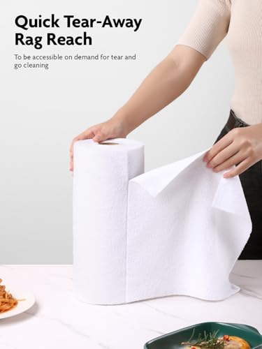Fantasticlean Microfiber Cleaning Cloth Roll- 40 Sheets, 12" x 12" (White) - color: White, size: 40 pack
