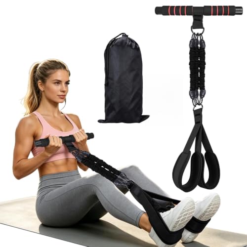 2026 New Resistance Band with Handles&Non-Slip Comfort Pedals, 90LBS Adjustable Latex Bandsfor Women and Men - color: Black