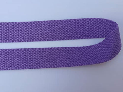 1 Inch Cotton Webbing 10 Yards Cotton Strap for Tote Canvas Bags Crafts Sewing (2011 Purple) - color: 2011 Purple