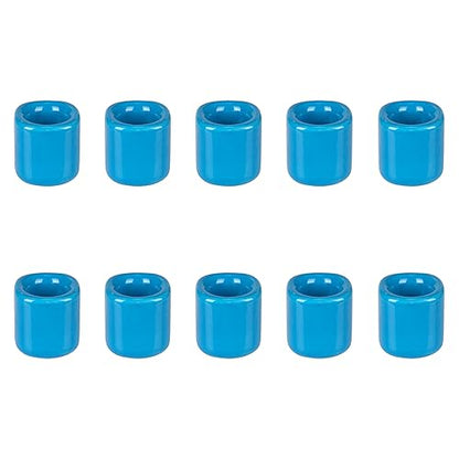 Mega Candles 10 pcs Light Blue 1/2 Inch Diameter Ceramic Chime Ritual Spell Candle Holders, Great for Casting Chimes, Meditation, Rituals, Spells, Vigil, Witchcraft, Wiccan Supplies - color: Light Blue, size: 10 Pieces