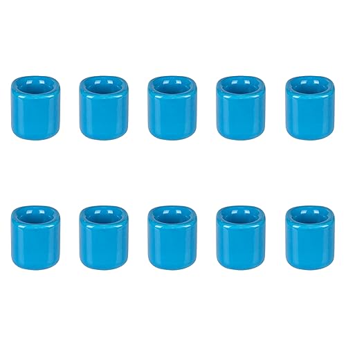 Mega Candles 10 pcs Light Blue 1/2 Inch Diameter Ceramic Chime Ritual Spell Candle Holders, Great for Casting Chimes, Meditation, Rituals, Spells, Vigil, Witchcraft, Wiccan Supplies - color: Light Blue, size: 10 Pieces