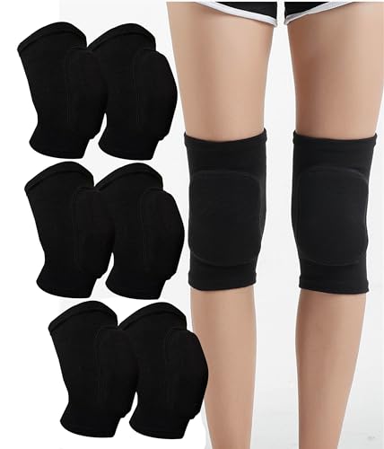 YYaaloa Knee Pads Sponge Knee Brace Breathable Flexible Elastic Knee Support for Volleyball, Dancing, Football, Yoga, Basketball, and Skating (Medium, Black 3Pairs) - color: Black 3Pairs