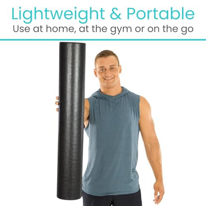 Vive High Density Foam Roller (36 inch) - Large Foam Roller for Exercise - size: 36"