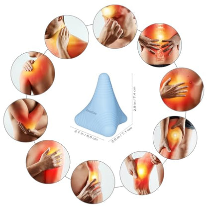 Trigger Point Massage Ball Manual Massager Tool 2.8”×2.9”. Blue - color: Blue