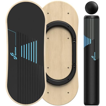 Sportneer Balance Board, 7-Mode Balance Trainer with Roller & Ball - color: Blue