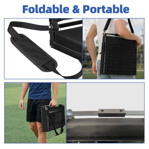 Stadium Seats with Back Support, Height & Angle Adjustable Reclining Backrest, Ultra-Soft Multi-Layer Foam Cushion, Portable Bleacher Chairs for Sports Events,Outdoor Camping & Concerts