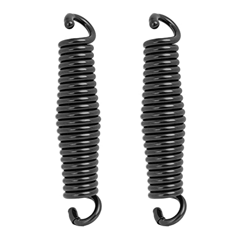 Porch Swing Springs Hammock Chair Spring Hold up to 1600lbs Heavy-Duty Chr-ome Springs for Hanging Chairs Ceiling Mount Porch Swings Punching Bag - 2 PCS Black - color: Black, size: 0.275in Diameter
