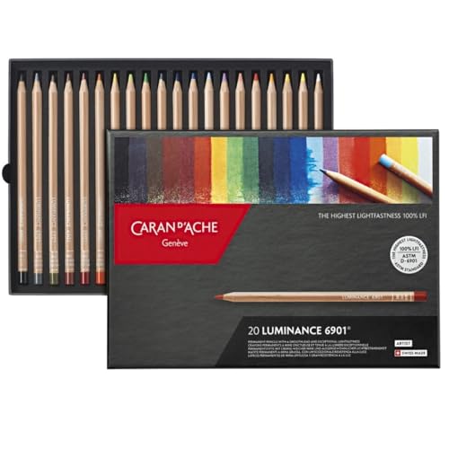 CREATIVE ART MATERIALS Caran D'ache Luminance Colored Pencil Set of 20 (6901.720)