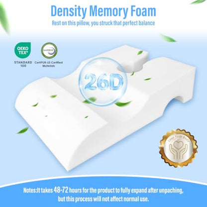 LEBENGURU Face Down Pillow for Eye Surgery Recovery, Memory Foam | Removable washable cover, Prone Massage Pillow for Sleeping & Stomach Sleepers, BBL Pillows for Bed with Non-Slip