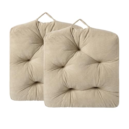 Floor Pillow for Adults, Large Sitting & Meditation Cushion - color: Beige, Square