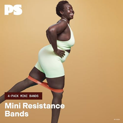 POPSUGAR Mini Loop Resistance Bands, 4-Pack (Periwinkle)