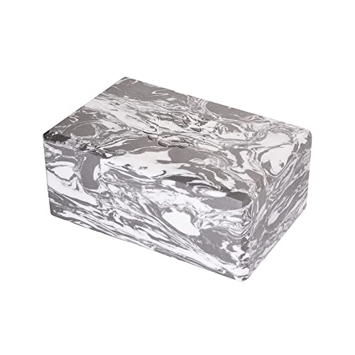 Hugger Mugger 4 in. Foam Yoga Block - Strong and Stable, Beveled Edges for Comfort, Most Favored Block Size, Helps with Alignment and Support in Many Poses - color: Storm
