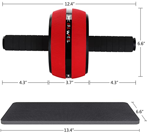 Ab Roller Wheel, Abs Workout Equipment for Abdominal & Core Strength Training, Exercise Wheels for Home Gym Fitness, Wider Ab Machine with Knee Pad Accessories