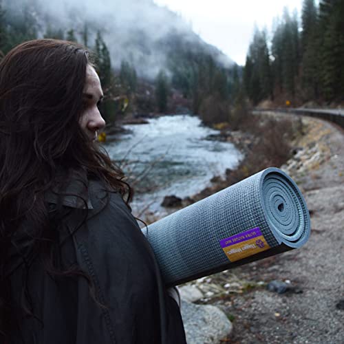 Hugger Mugger Nature Ultra Yoga Mat - Unique Variegated Design, Extra Cushion, Durable, Sticky and Grippy, Stable Non-Slip Surface, Lightweight - color: Pacific Fog