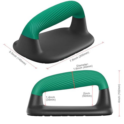 Kipika Push Up Bars, Pushup Stands, Anti-Slip Soft Plastic Push Up Handles, Bottom Anti-Slip Pad, Strength Training Equipment, Perfect for Floor Workout Exercise - color: E: Black & Green