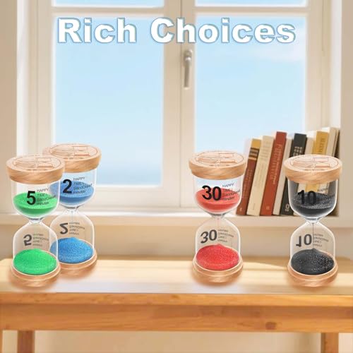 30 Second Sand Timer, Wooden Hourglass Sand Clock, Small Wood Green 30 Second Hour Glass, Sandglass for Brushing Teeth, Reloj De Arena, Classroom, Game, Kitchen, Home, Office - color: Green, size: 30 Sec