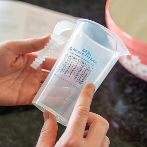 8oz 1 Cup Measure Pitcher with Convenient Conversion Chart– Food Grade - Great for Cooking, Home Hobbies, Aquariums, Pet Additives, Medical and Lab Chemicals with High Chemical Resistance by Turnah - size: 8 oz