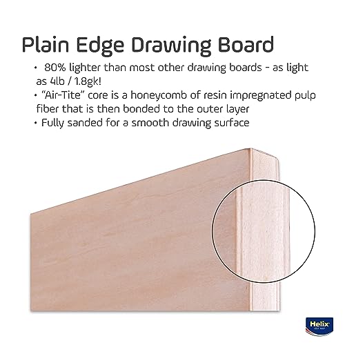 Maped Air-Tite - Wooden Drawing Board - Plain Edge - 16 x 21 inch | Lightweight Design for Sketching Outdoors - Premium Sanded Basswood Construction - Ideal for Artists and Students - size: 16” x 21”, style: Plain Edge