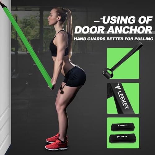 Resistance Bands for Pull Up Assist, Stretch Bands & Exercise Workout Set - color: 5-85LBS COLOR+Grip