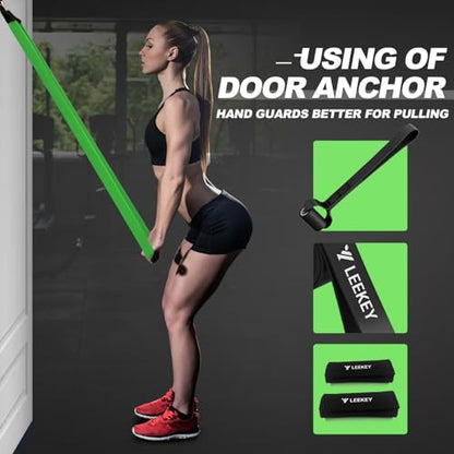 LEEKEY Resistance Bands for Pull Up Assist, Exercise & Workout Bands Set - color: 5-85LBS COLOR+Grip