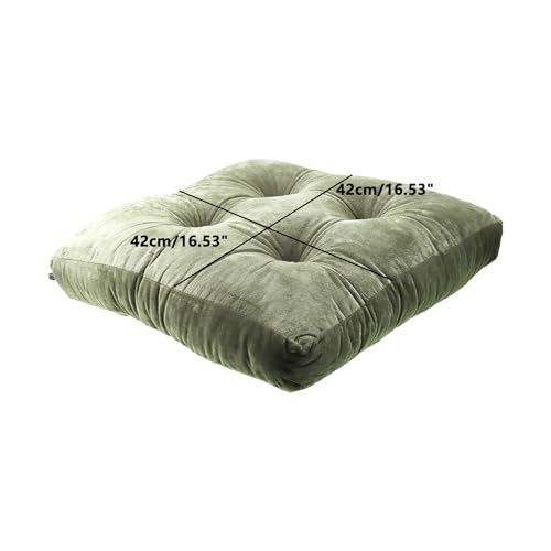 Square Pillows Seating, Thick Meditation Floor Pillow,Flexible Large Pillows Seating,1PC Color Chair Pads Cushions,Square Floor Pillows for Game Yoga Tan, 42 * 42cm/16.53 * 16.53" - color: Tan, size: 42*42cm/16.53*16.53"