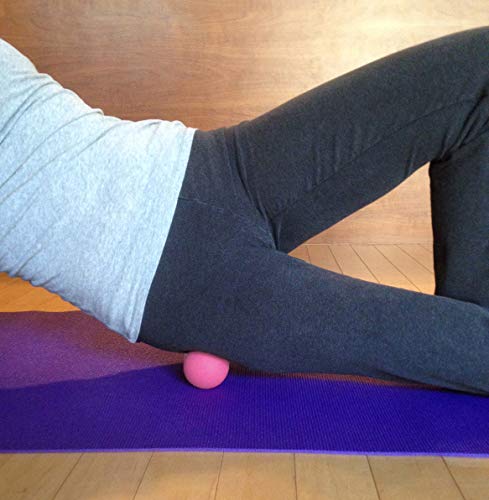 Kieba Massage Lacrosse Balls for Myofascial Release, Trigger Point Therapy, Muscle Knots, and Yoga Therapy. Set of 2 Firm Balls (Pink and Purple) - color: Pink and Purple