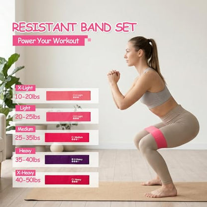 Pilates Kit for Home Workouts, Pilates Workout Sets for Women | Pilates Kit with Pilates Ring&Ball, Grip Socks, 10-50 LB Resistance Band, Portable Cooling Towel, Carage bag, Workout Guide
