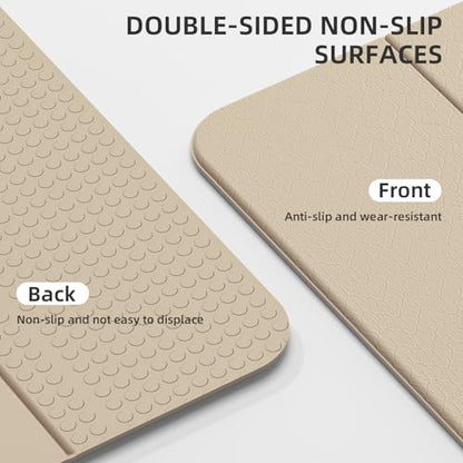Yoga Mat Thick 10mm, Foldable Yoga Mat 75 x 26 x 0.4 Inches | Portable Workout Mat | Thick Cushioning Surface | Home Gym Exercise Mat | Pilates & Yoga Training - color: Milk coffee