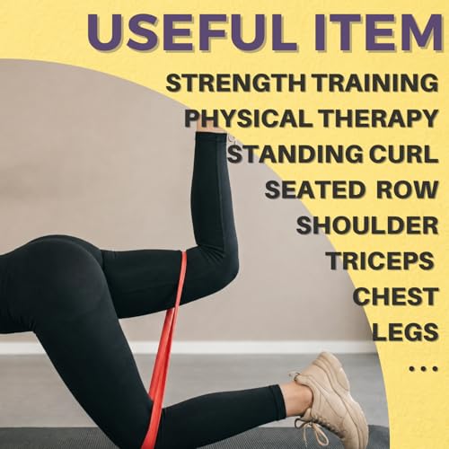LEZER Resistance Bands - Pull Up Bands for Home Gym Fitness, Stretching, Physical Therapy & Training - Includes Instruction - color: 11 - Blue