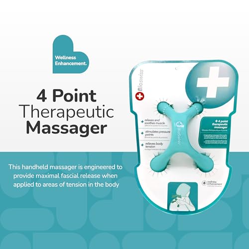 BioSwiss Handheld Full Body Massager, 4-Leg Pressure Point Massage Tool for Back, Neck, and Shoulder, Portable Manual Massager - style: Full Body