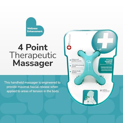 BioSwiss Handheld Full Body Massager, 4-Leg Pressure Point Massage Tool for Back, Neck, and Shoulder, Portable Manual Massager - style: Full Body