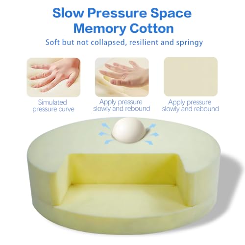 Meditation Cushion & Pillow Seat - No More Numb Legs Comfortable Memory Foam Sitting for Adult, idea for Reading, Yoga.