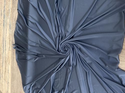 Premium Lulu Yoga Spandex Fabric - Ultra-Soft & Stretchy 4-Way Stretch Fabric by The Yard - Perfect for Activewear and Swimsuit Fabric, and More -1 Yard - 58 Inch Width (Denim Blue) - color: Denim Blue