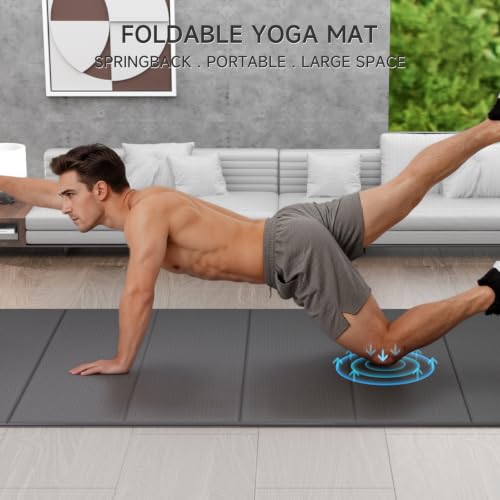 7-Fold Yoga Mat 74"x31" - color: Black
