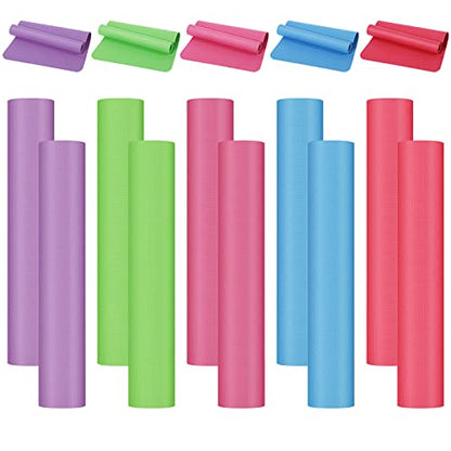 LEIFIDE 10 Pack Yoga Mats Bulk 68'' x 24'' x 4mm Thick Yoga Mats Multicolor