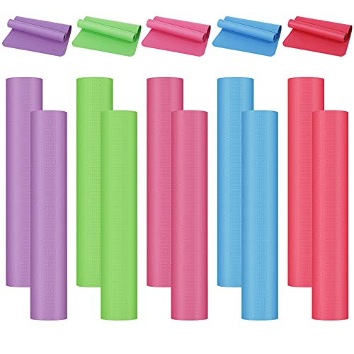 LEIFIDE 10 Pack Yoga Mats Bulk 68'' x 24'' x 4mm Thick Yoga Mats Multicolor