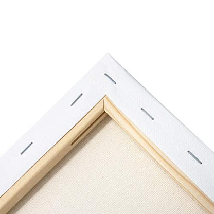 milo Stretched Artist Canvas, 11x14 inch, Value Pack of 8, Blank White | Primed & Ready-to-Paint Art Painting Supplies for Acrylic, Oil, Mixed Wet Media, & Pouring, 100% Cotton with Pine Wood Frame - size: 11" x 14"