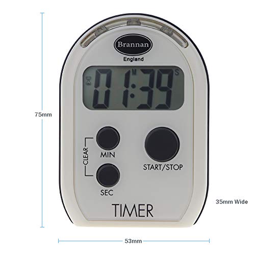 Brannan Visual Timer Multi Function with Vibrating Audible and Flashing Alarm - Seniors Countdown Timer Ideal for The Visually and Hearing Impaired