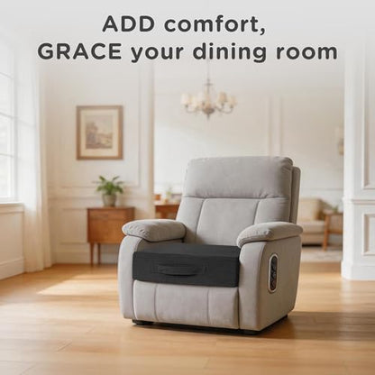 AddGrace High Density Recliner Cushion for Elderly 20x20in Black - color: Black