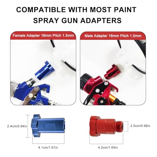 RRJ Disposable Paint Cup Spray Gun Cup, Paint System for LVLP and HVLP Spray Gun Kit 600 ML Mixing Cup with 50 Cups Liners and Lids, 1 Hard Cup with Retainer Ring, 2 Cup Adapter, Stirrer - color: 20 Ounce (600ml) Kit-50PCS